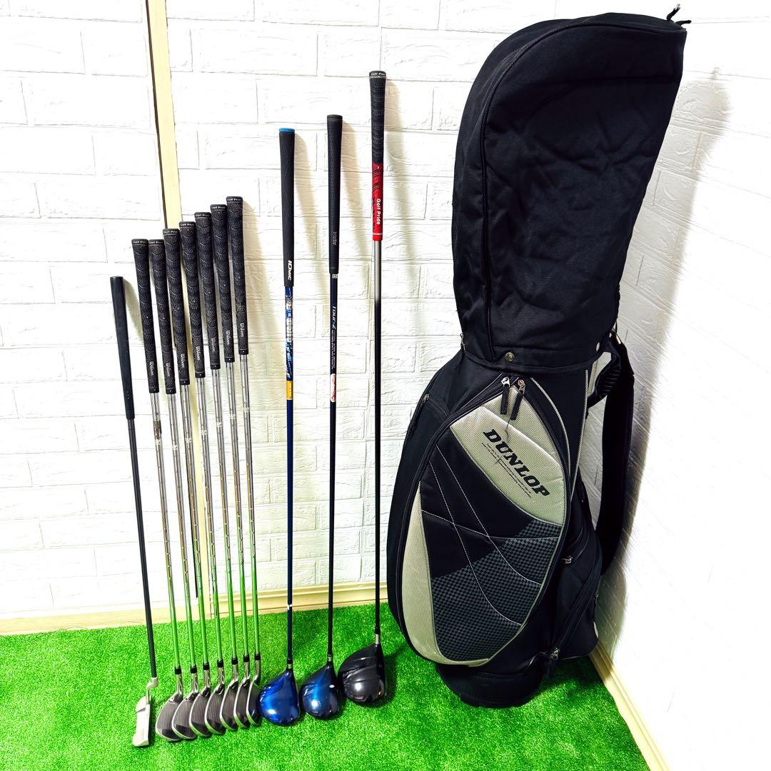 【大人気】ダンロップ ウィルソン メンズ ゴルフクラブ 初心者 セット11本