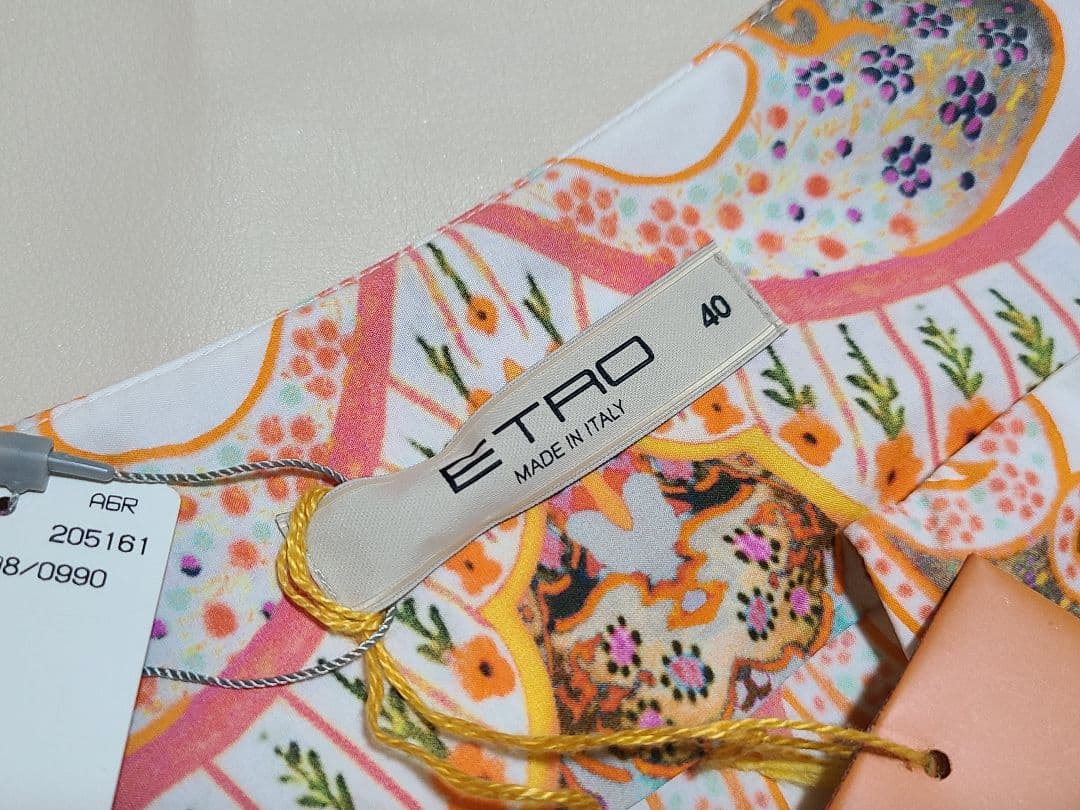 ETRO エトロ 未使用品 花柄 半袖 ひざ丈ワンピース サイズ40 M