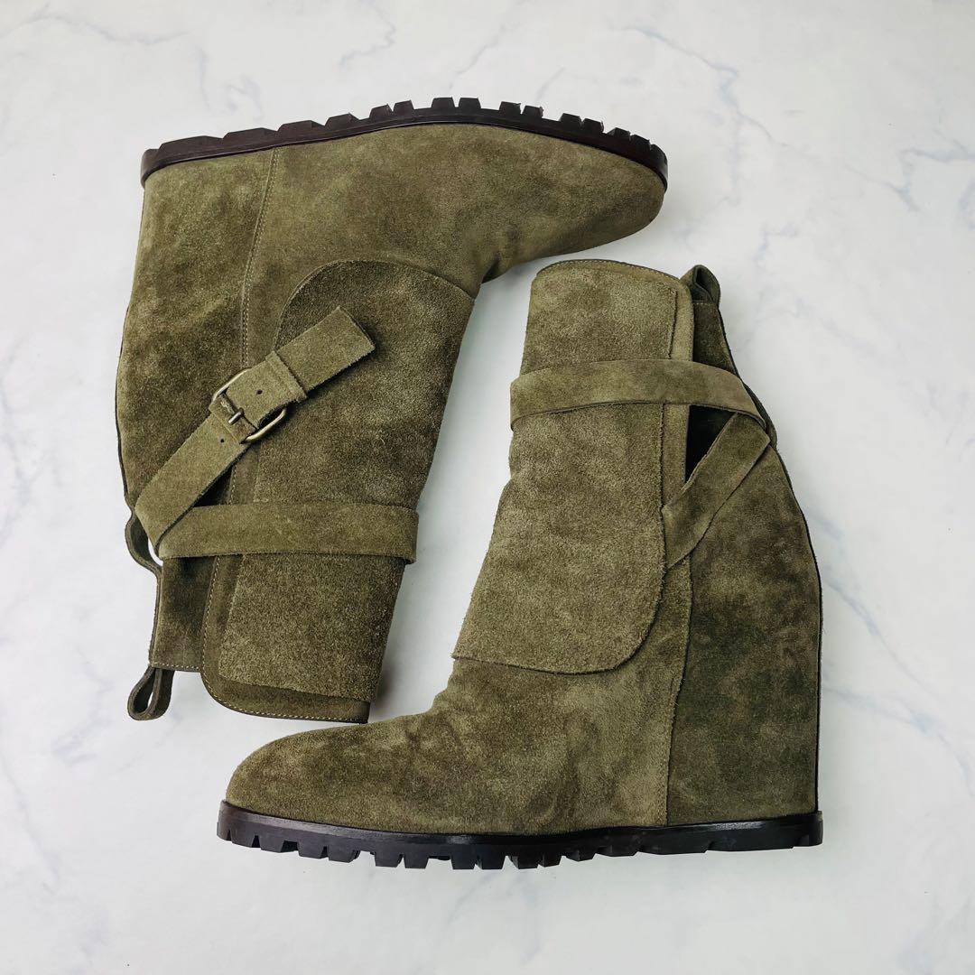 【試着のみ】SARTORE ジョッパーブーツ インヒール 本革 37(23.5)