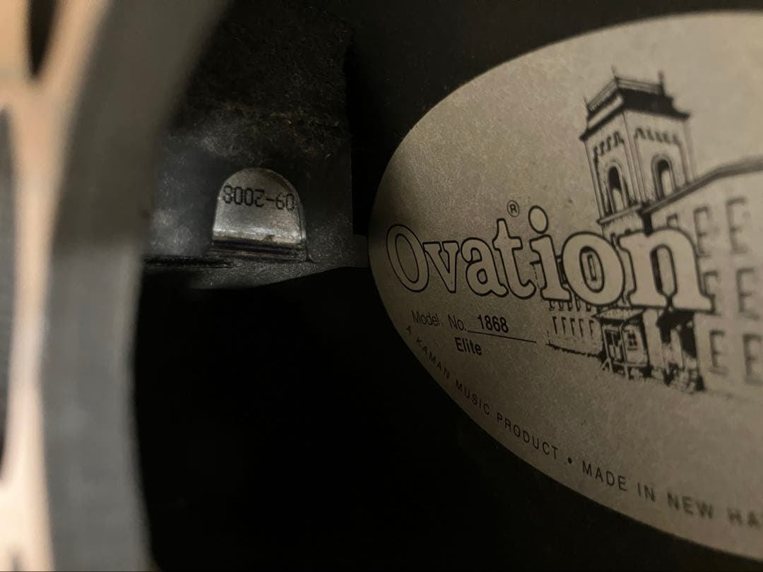 Ovation 1868 Kaman製／純正ハードケース