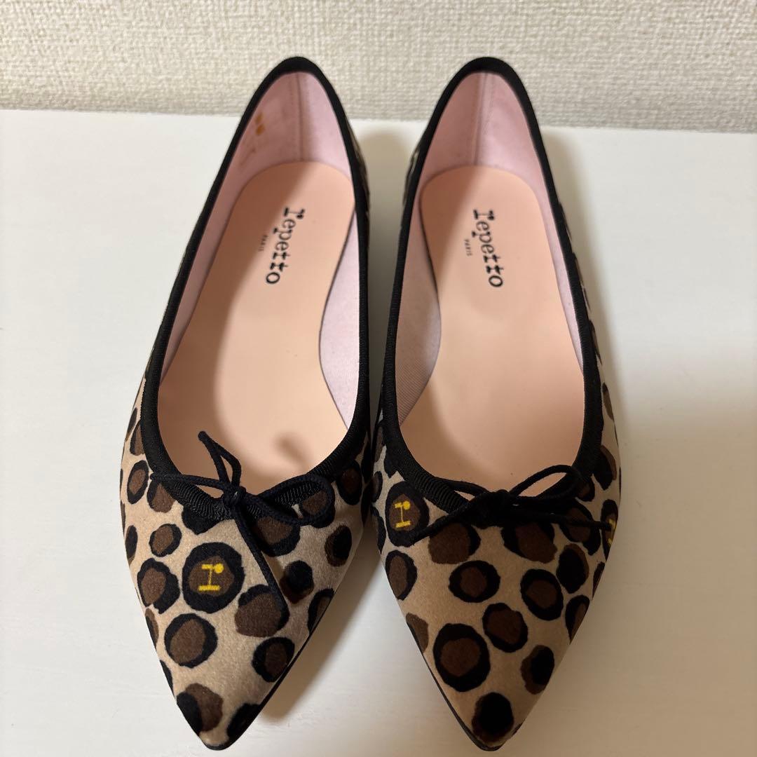repetto レペット レオパード バレエシューズ　フラットパンプス