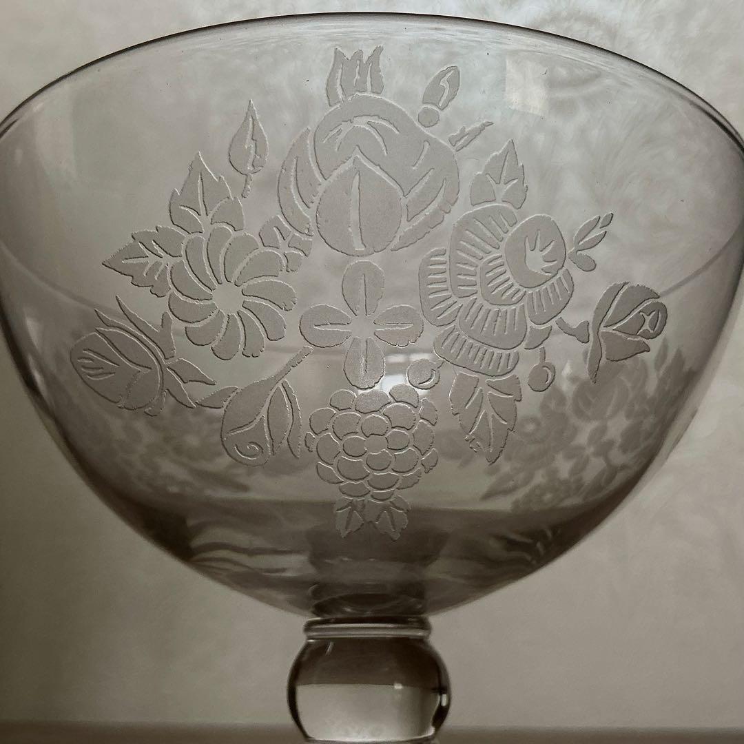 オールド バカラ ブーケ(BOUQUET) シャンパン クープ