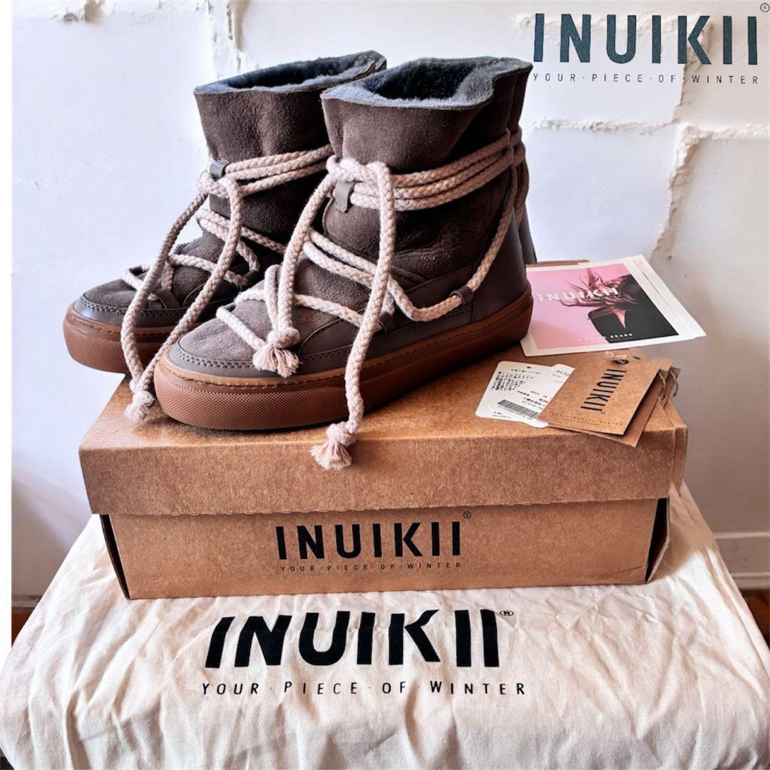 新品タグ付き✨ INUIKIIイヌイキムートンブーツチャコールグレー36裏ボア