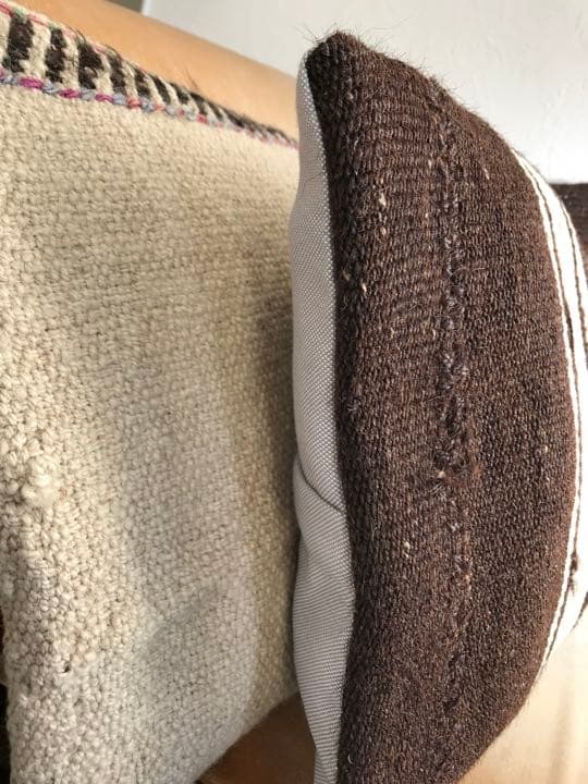 ビンテージラグ　トルコラグ　オールドキリム　クッションカバー　2点セット