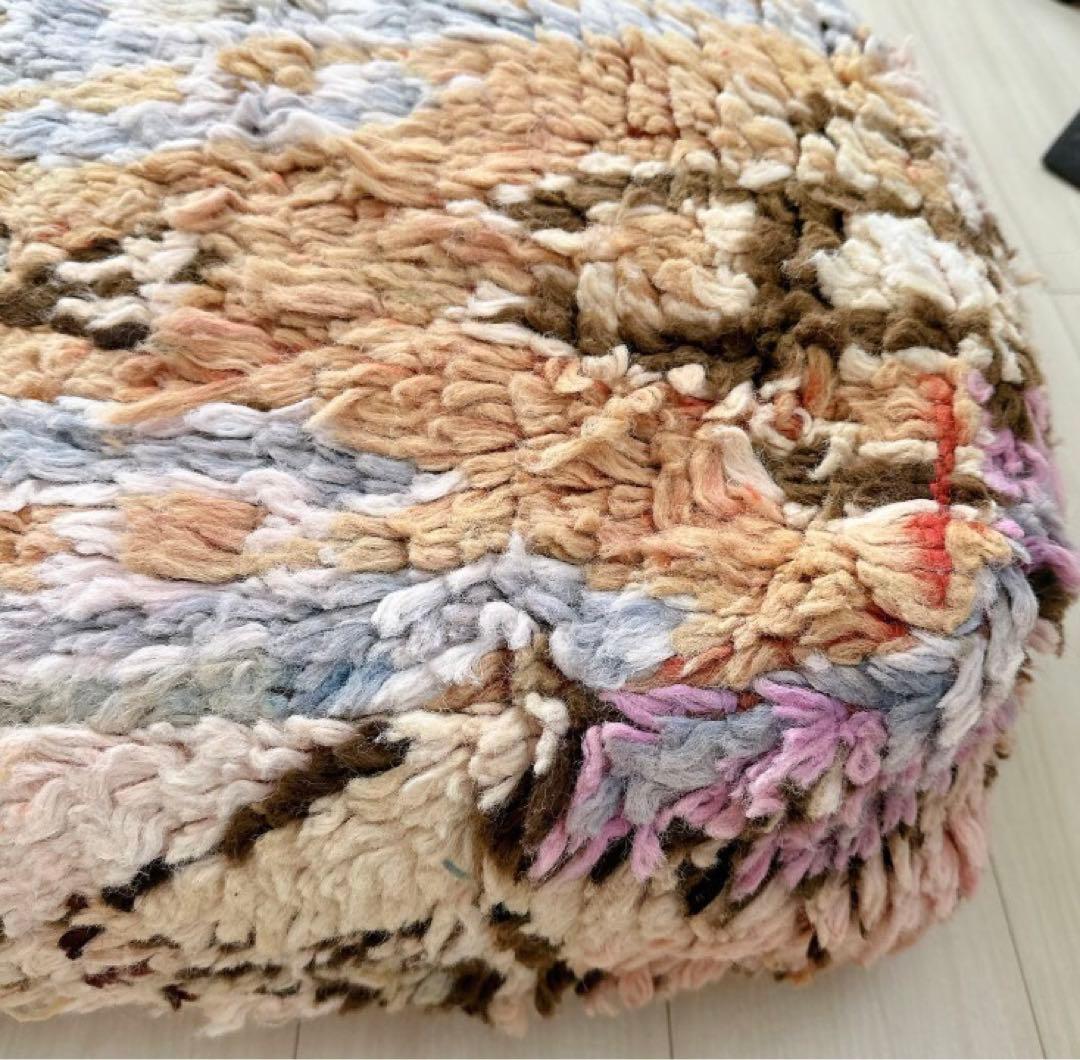 モロッコプフ　プフ　オットマン　クッションカバー　モロッコラグ　ビンテージ