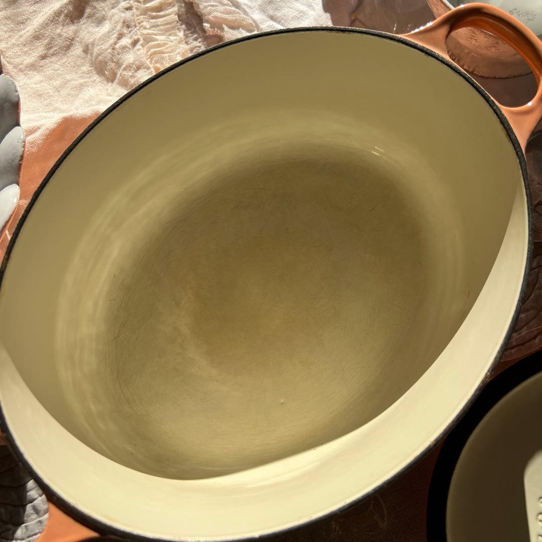 Le Creuset サーモンピンク両手鍋 25cm