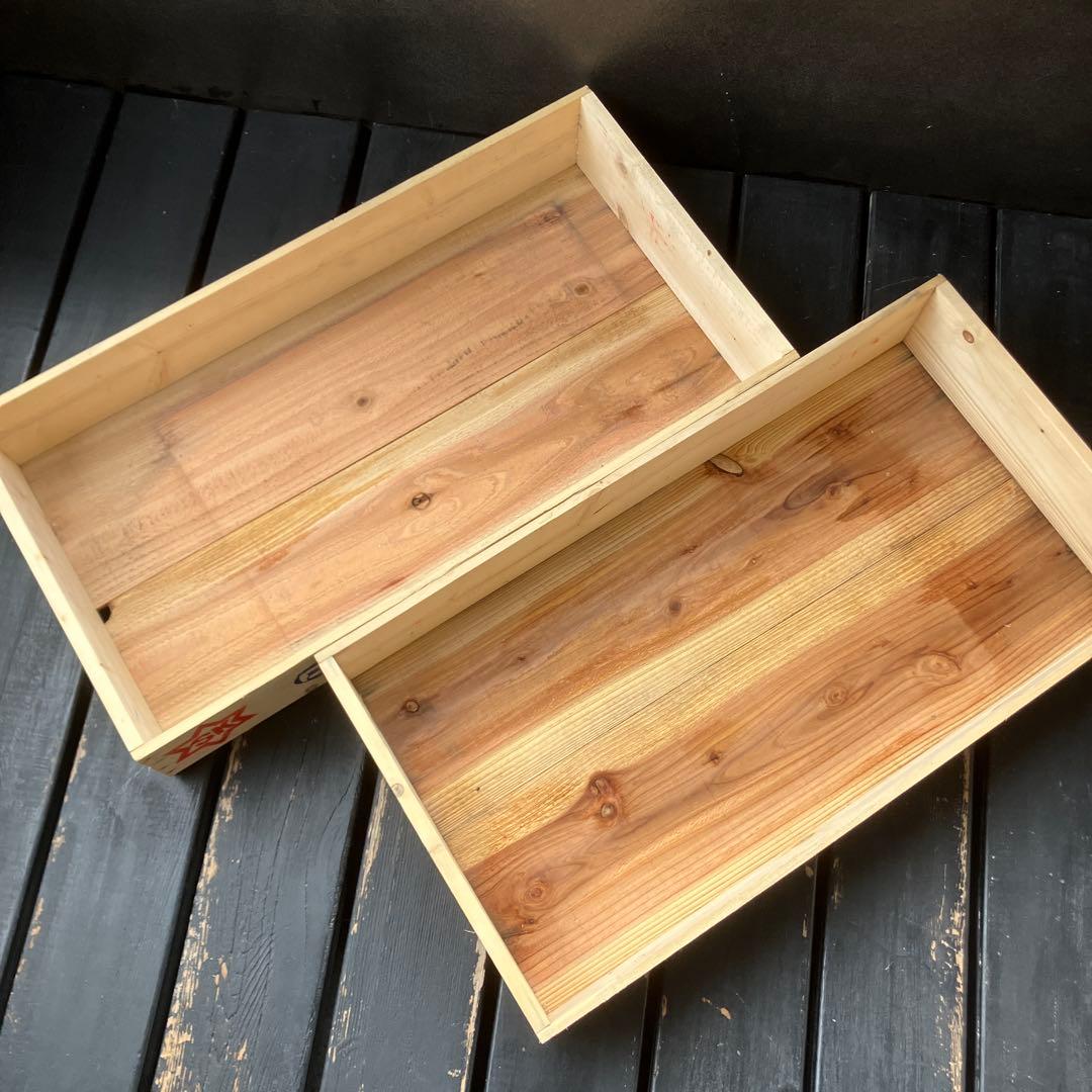 7個まとめ　魚　トロ箱　レトロ　木製箱　魚箱 魚屋 魚河岸 市場 木製　道具箱