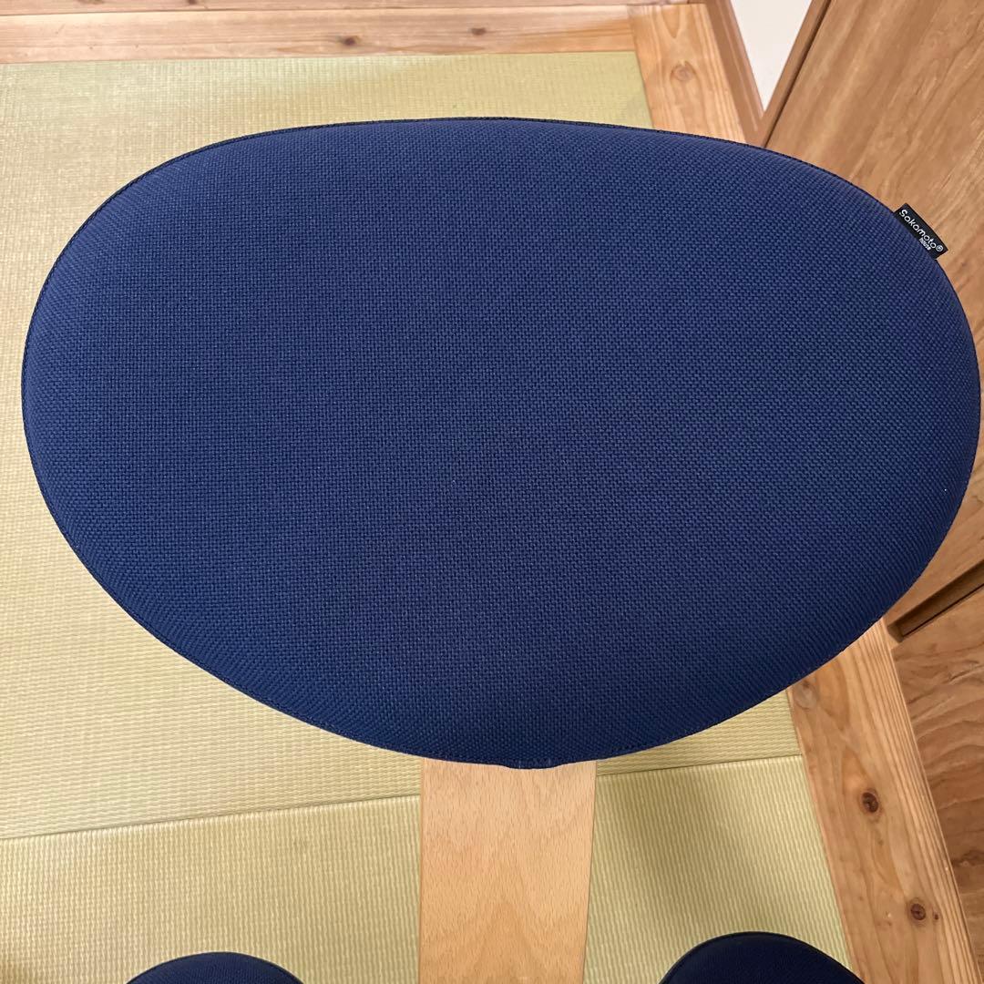 美品✨ サカモト　バランスイージー バランスチェア ネイビー 【カバー付】①