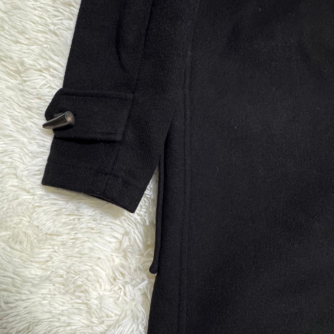 Gloverall ダッフルコート チェック フード 水牛トグル ブラック M