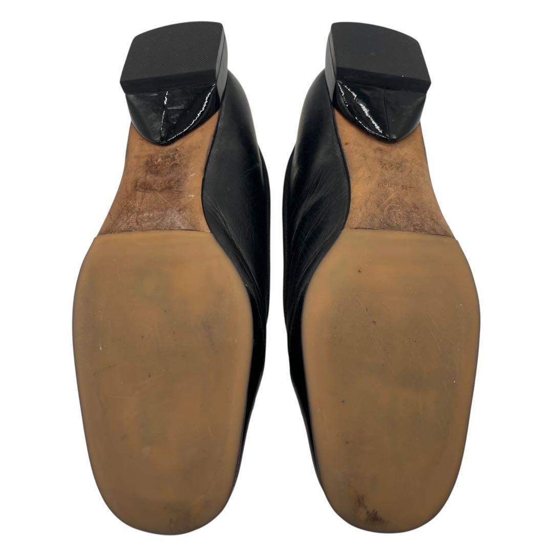 シャネル　バレリーナ　ローヒールパンプス　アーモンドトゥ　ココマーク　23.5