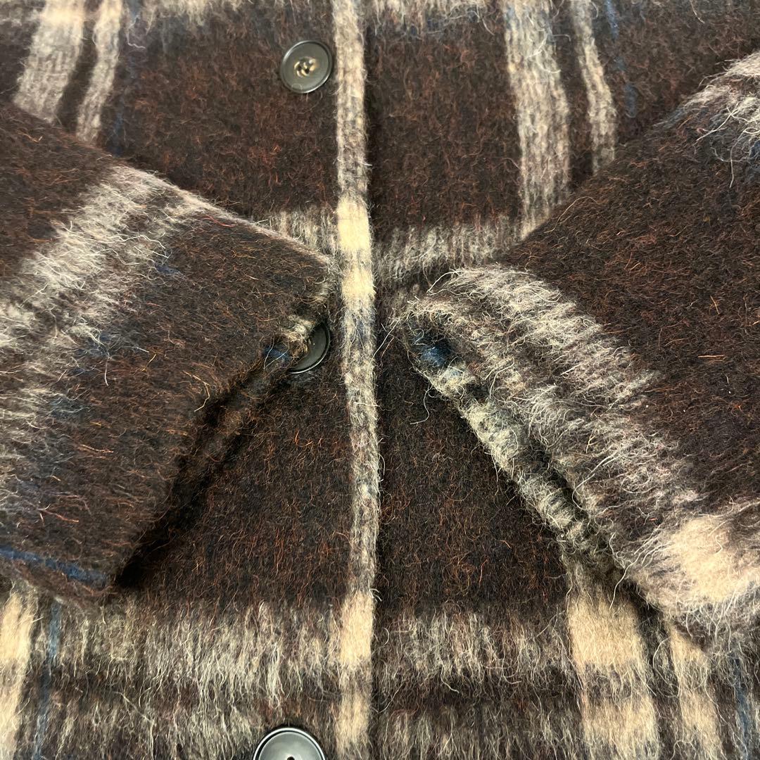 ZARA 今期 チェック柄ジャケット シャギーコート M