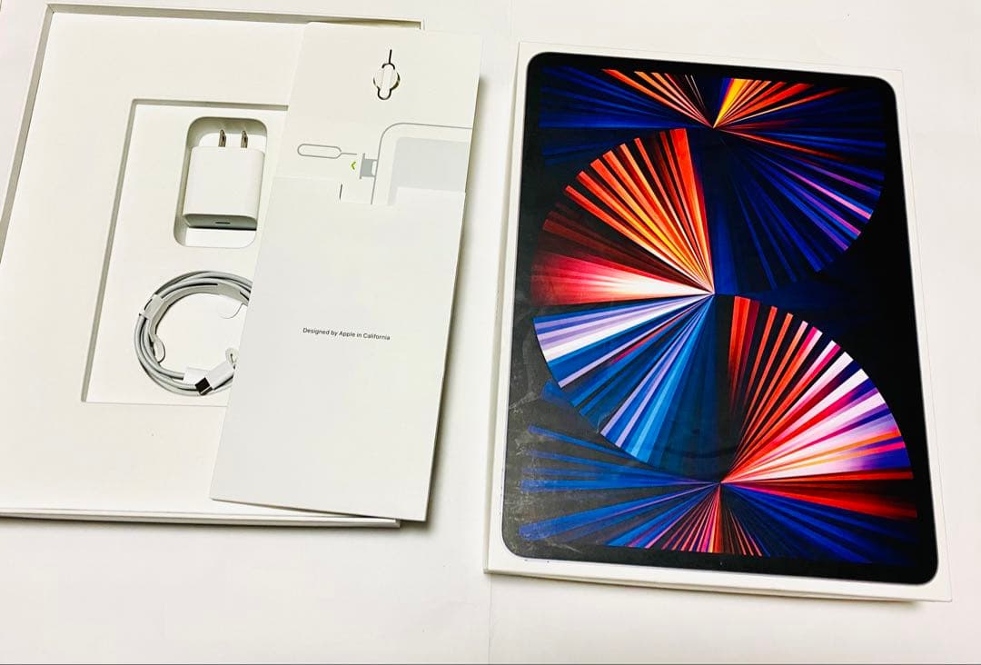 iPad Pro 12.9 第5世代 +pencil 2世代 + ケーブル+カバ