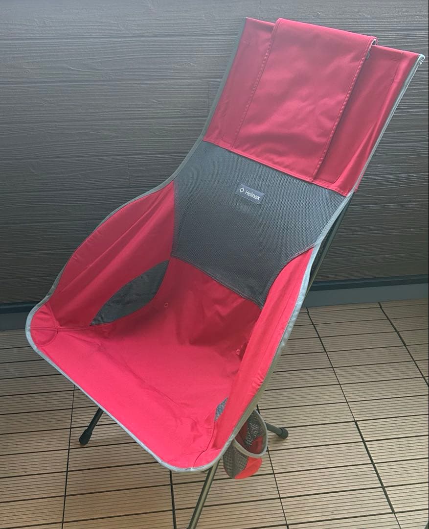 希少色 Helinox サバンナチェア スカーレット/アイアンブラック