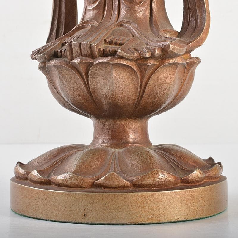 文化勲章受章　彫塑家　澤田政廣作　ブロンズ　聖観音菩薩像　F　R7123B