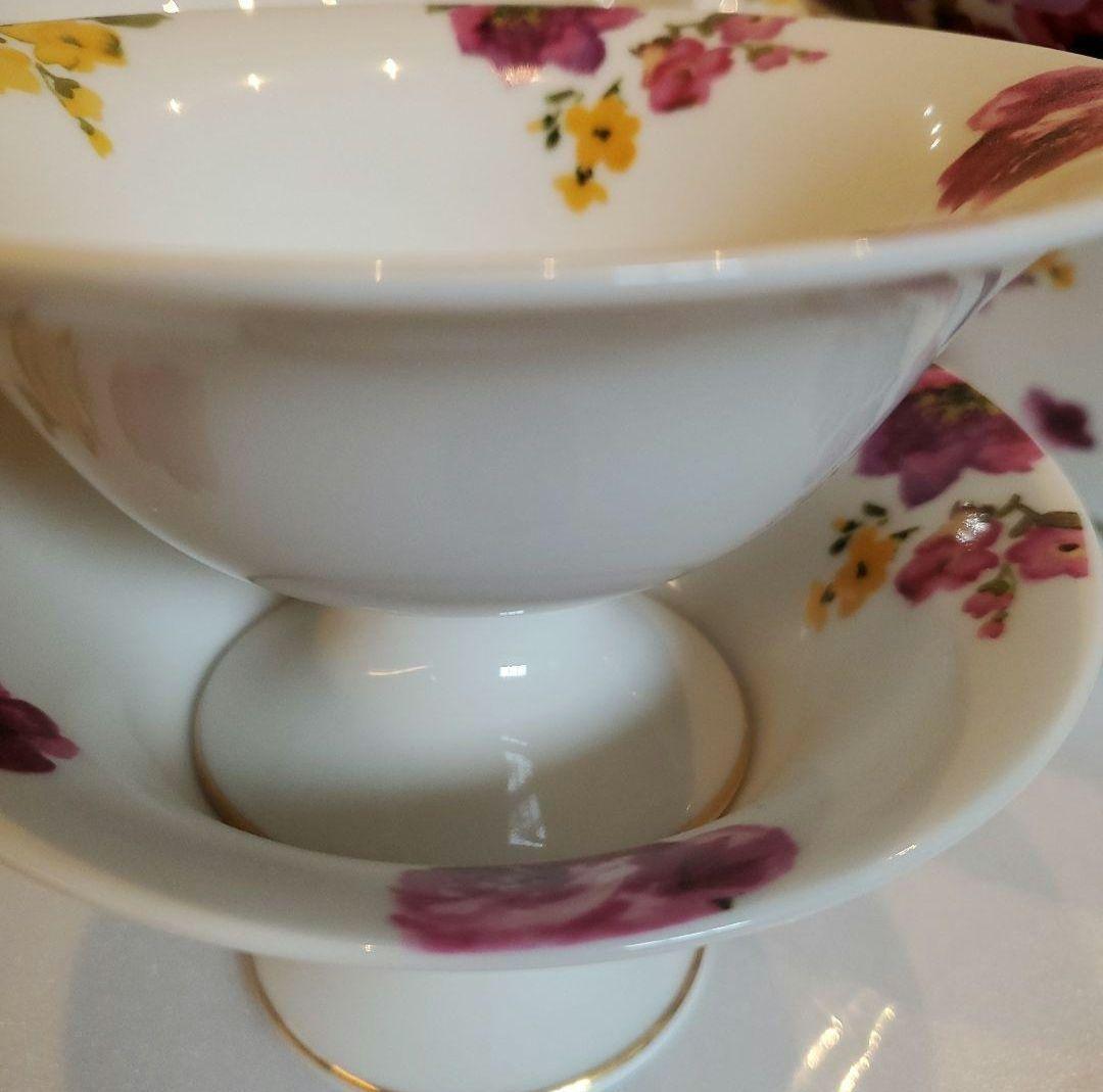 メルカリ便送料込♪Francfranc♪花柄陶器深皿フランフランフロナFLONA