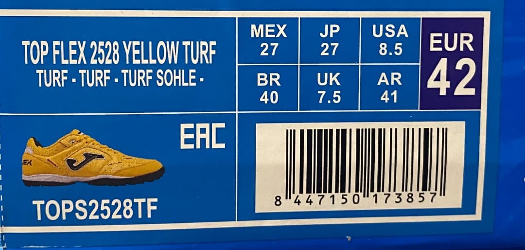 シューズ TOP FLEX 2528 YELLOW TURF (27)