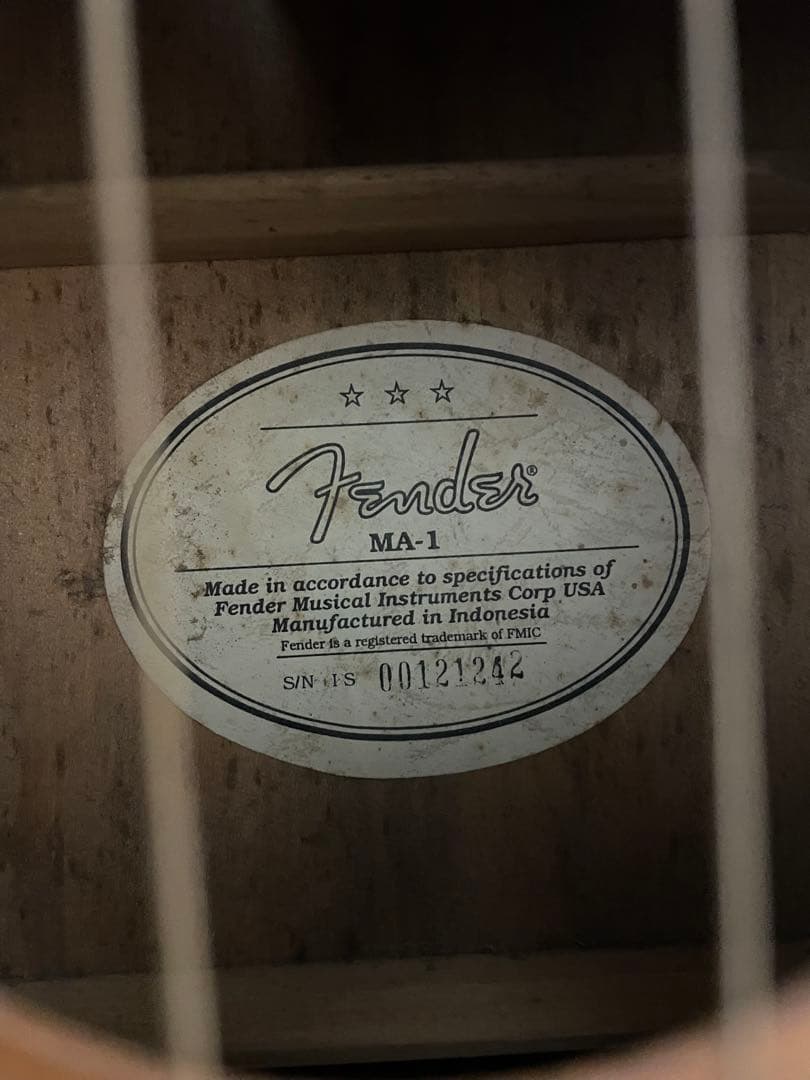 【送料込】Fender MA-1 アコースティックギター【ソフトケース付】