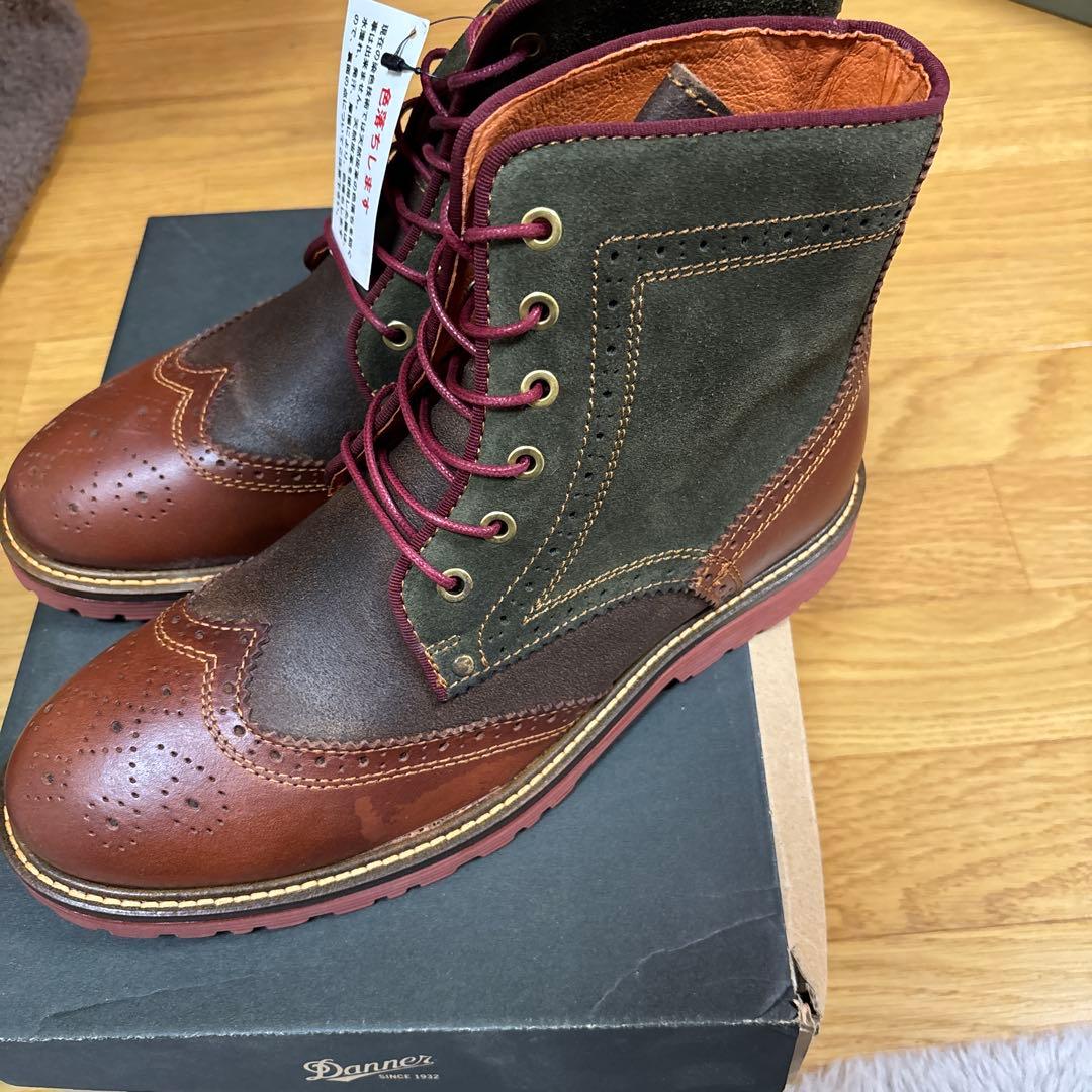 Danner ブローグデザインブーツ ブラウン・グリーン