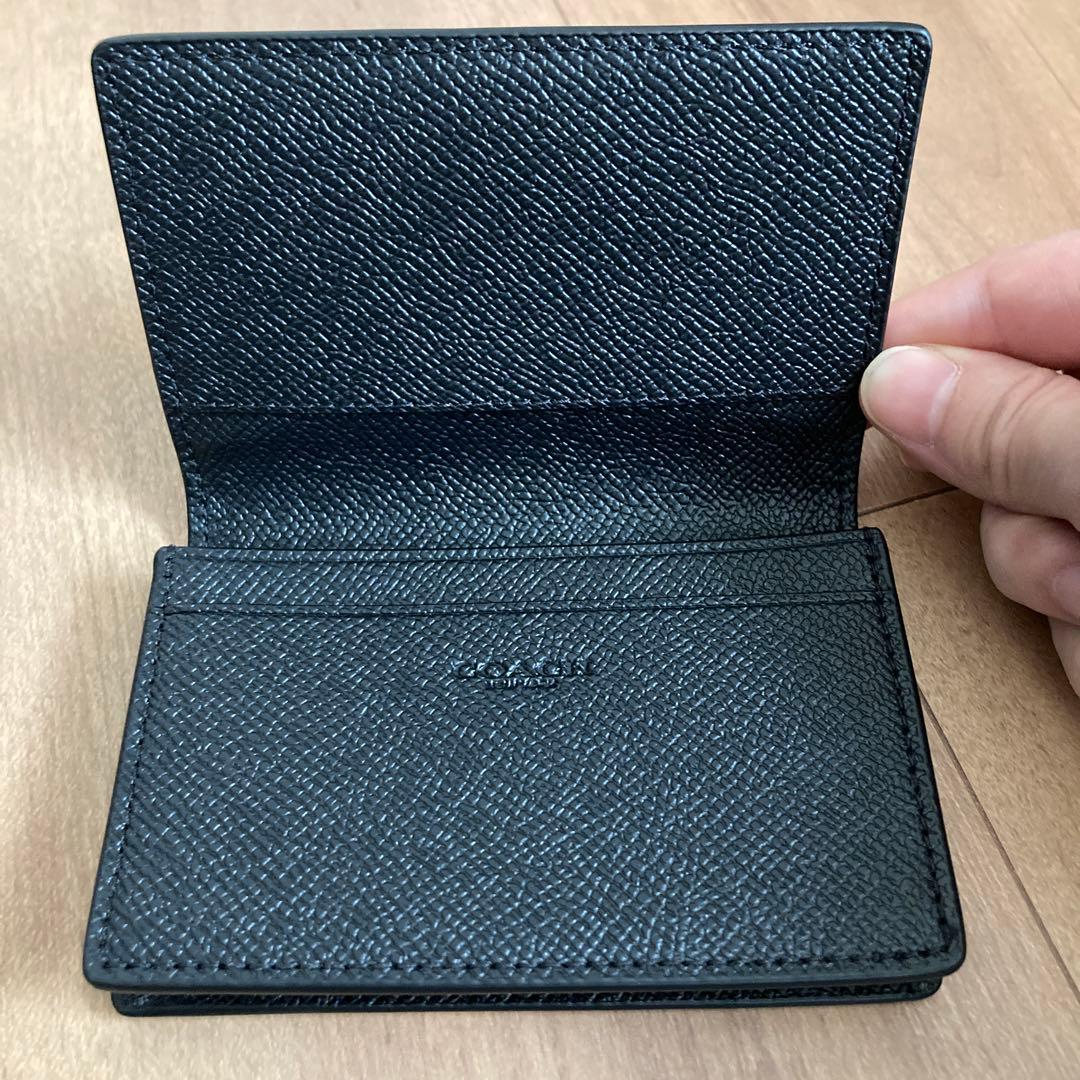 COACH ブラック レザー 名刺入れ　☆新品未使用☆