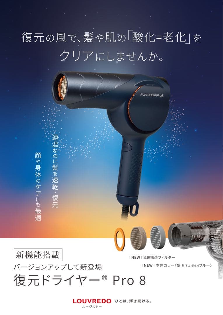 FUKUGEN Pro 8 ヘアドライヤー 全て付属品あり 箱無し 定価4万美品