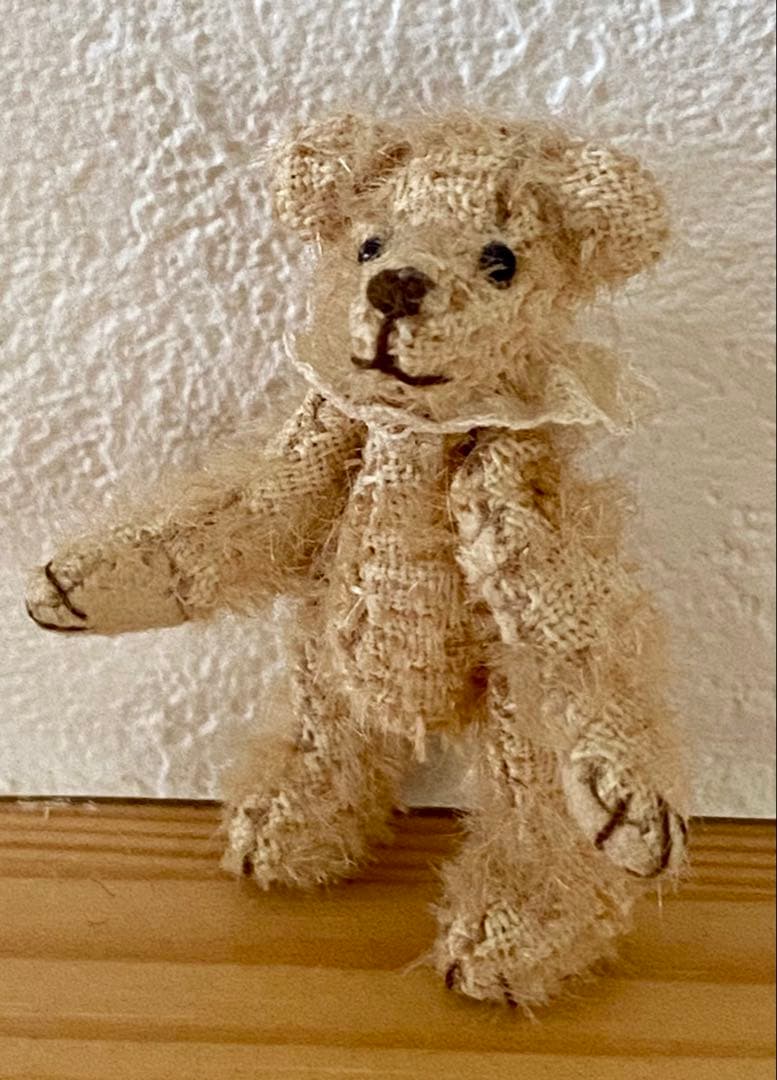 ミニチュア作家NaoColle（なおこれ）さん テディベア　ビンテージ布