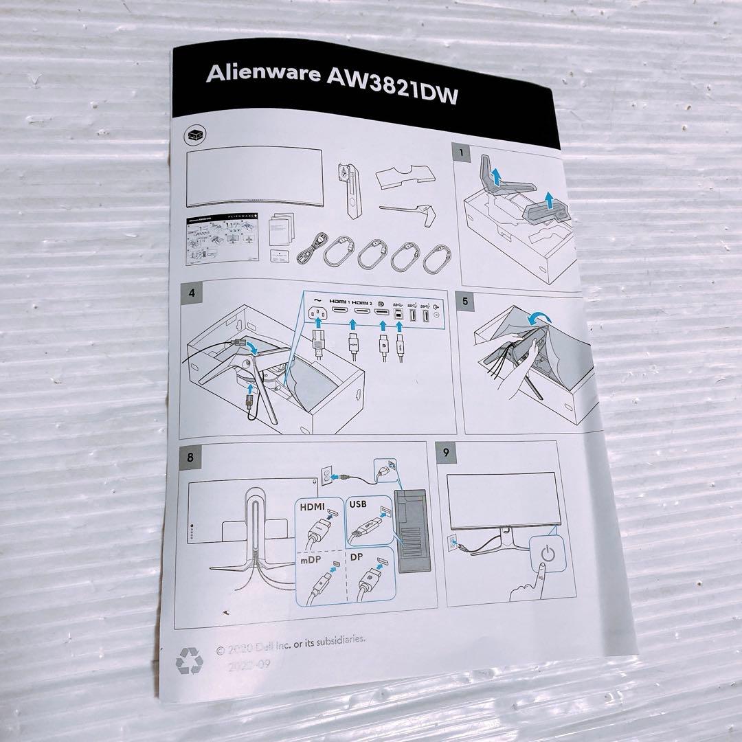 DELL Alienware AW3821DW WQHD 曲面モニター