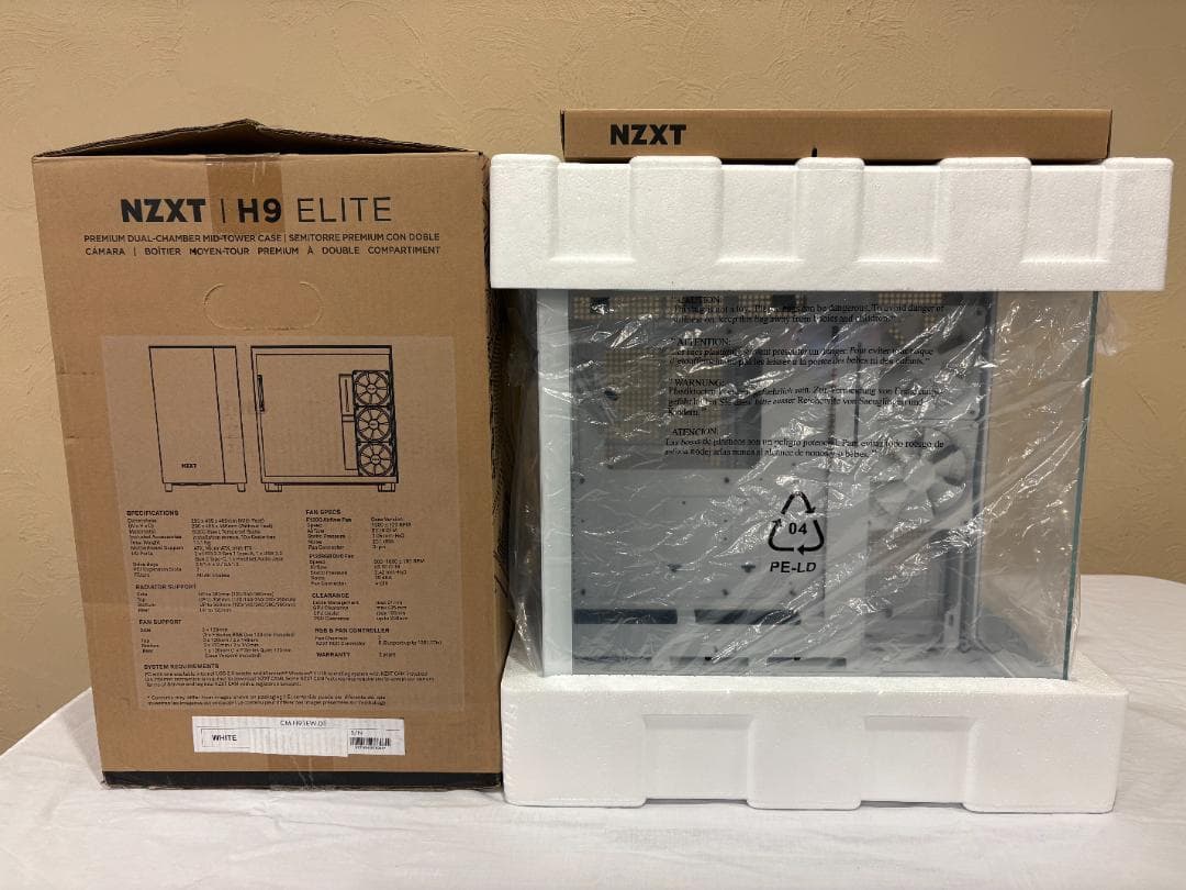 【美品】NZXT H9 Elite ホワイト PCケースCM-H91EW-01