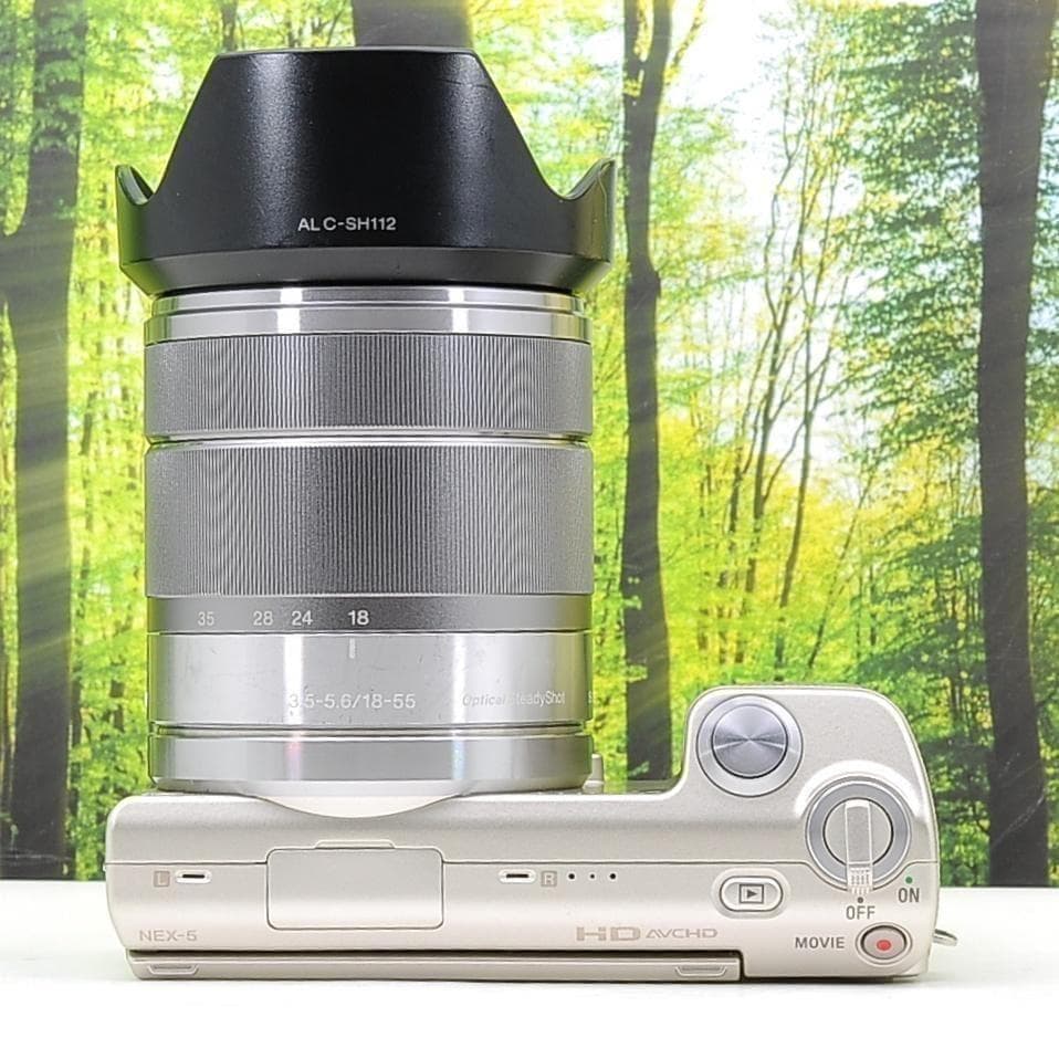 スマホ転送セット☆ソニー NEX-5☆動画撮影もGood☆珍しいゴールドカラー