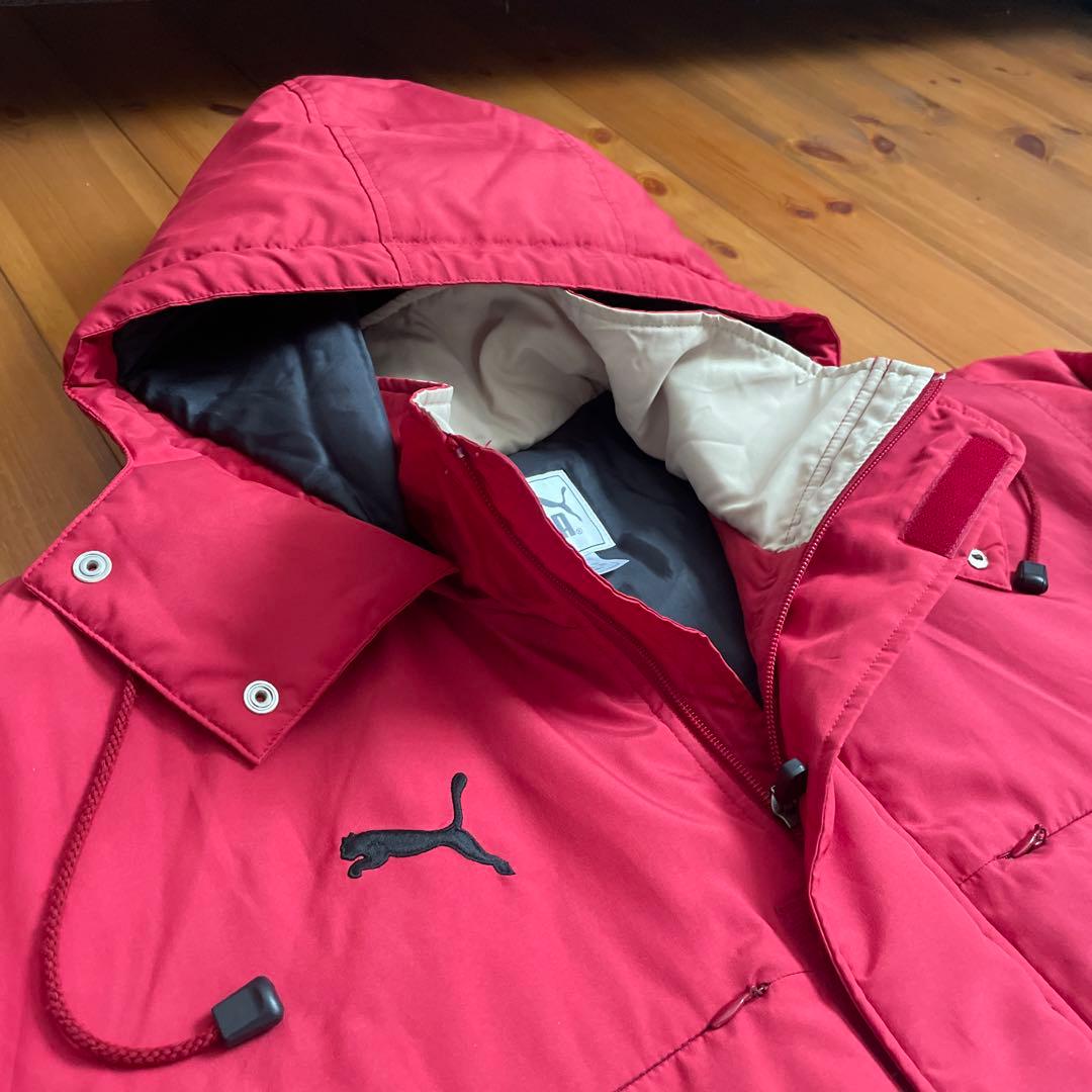 PUMA ベンチロングコート　レッド　サッカー　XL