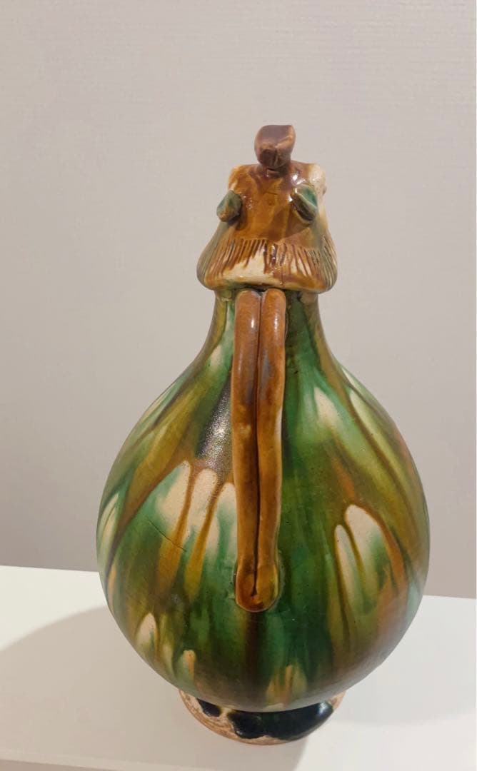 唐三彩鳳首執壺　陶芸　骨董品　古美術