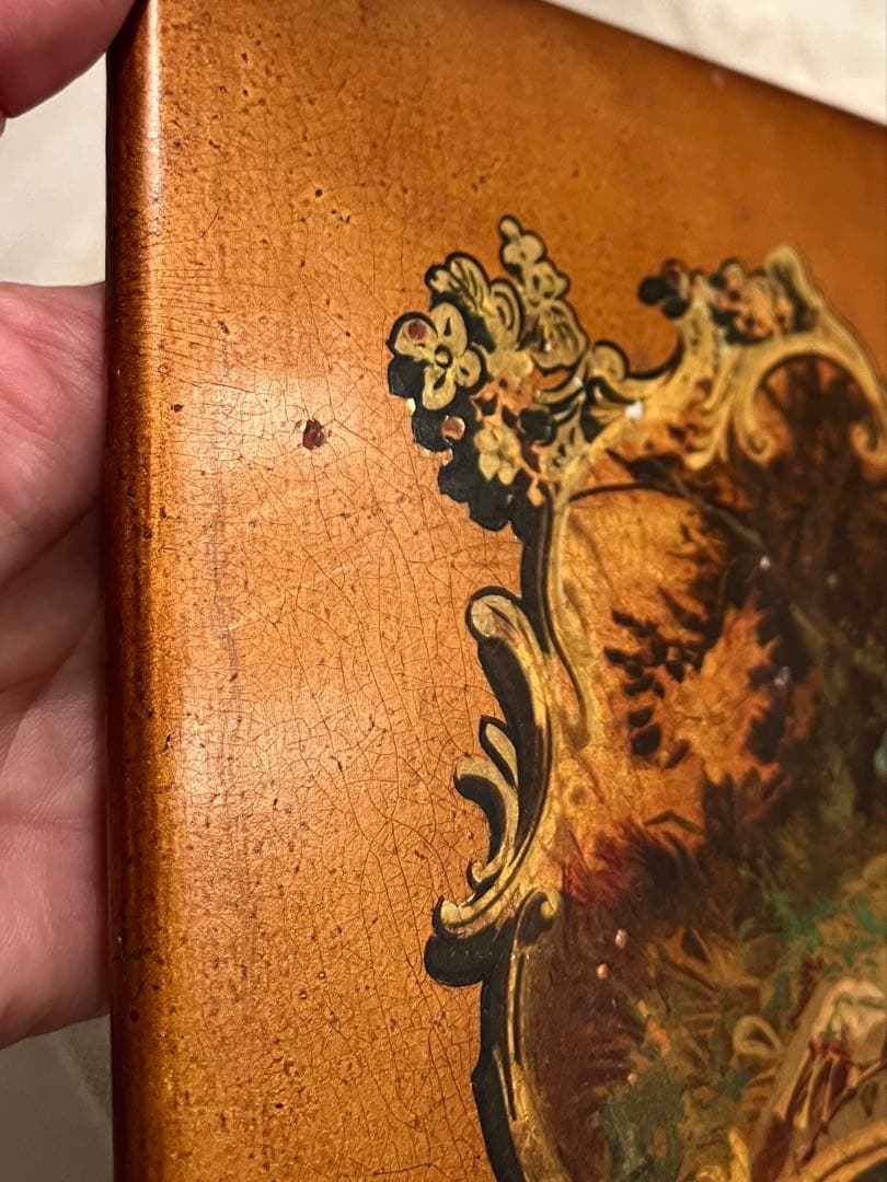 ◆フランスアンティーク｜希少ロココジュエリーボックスケースブロンズ金パリ木箱小箱