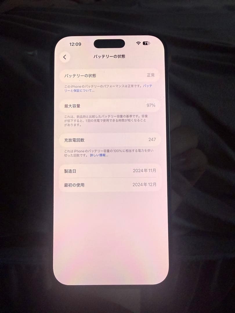 海外版iPhone 16 Pro Max 256GB,美品,バッテリーは98％