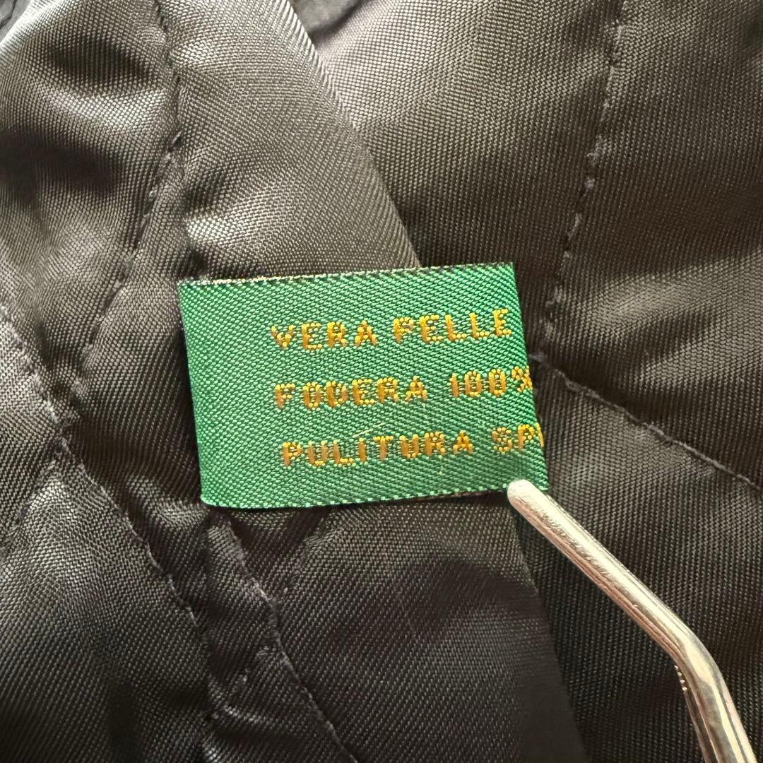 Euro Vintage リアルレザー ダッフルコート トグルボタン ブラック