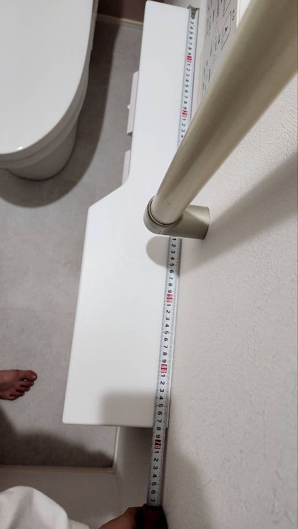 TOTOトイレットペーパーホルダー＆収納棚ユニット　手すり付き