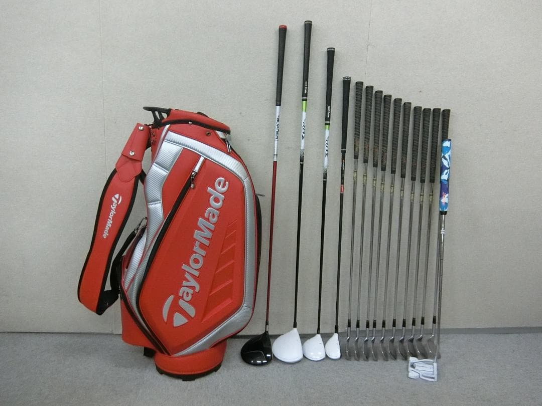 b694 初心者必見 テーラーメイド メンズゴルフ１５本セット※Ｄｒ２本入り