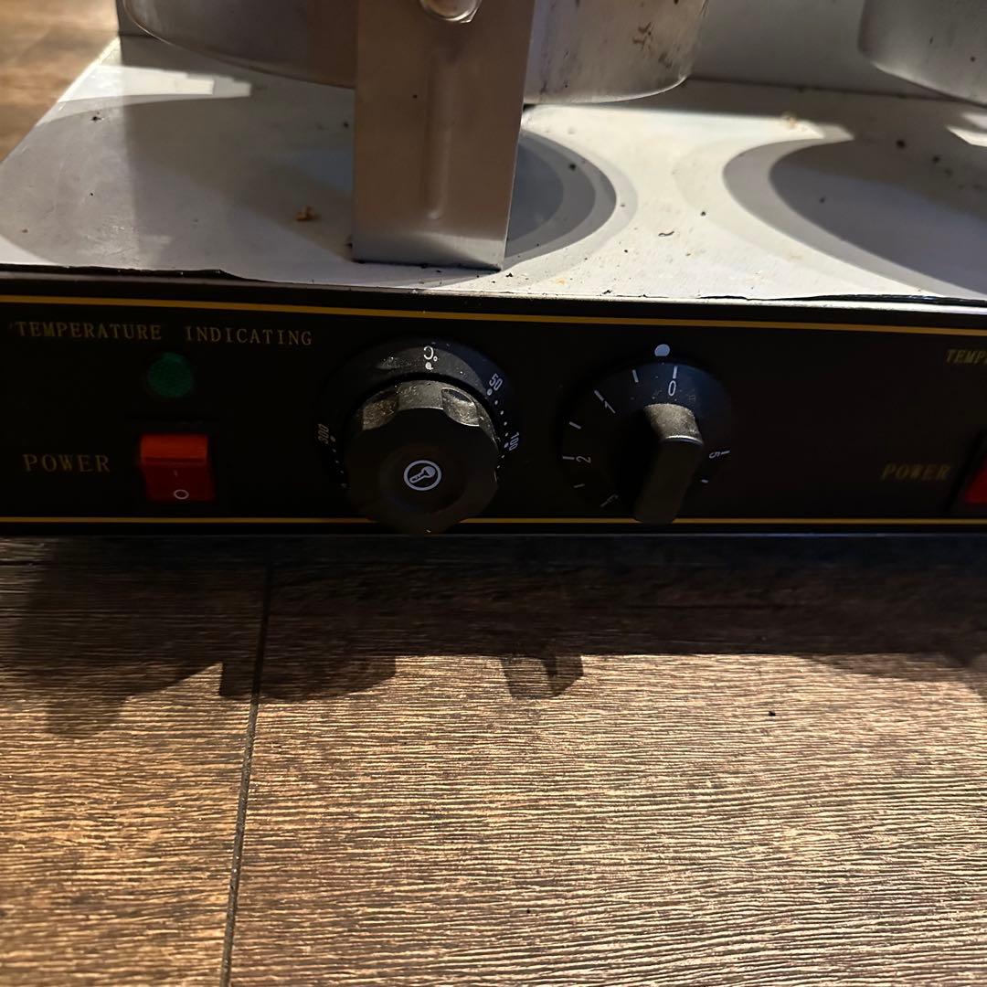 業務用 ダブルワッフルメーカー 温度調整付き