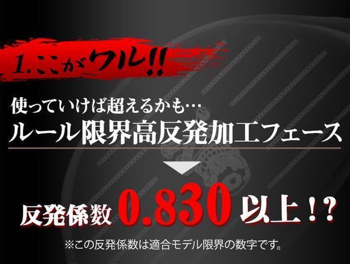ヘッド単品： ドクロ輝くワル専用! 実質高反発の激飛び適合! ダイナゴルフ 悪童