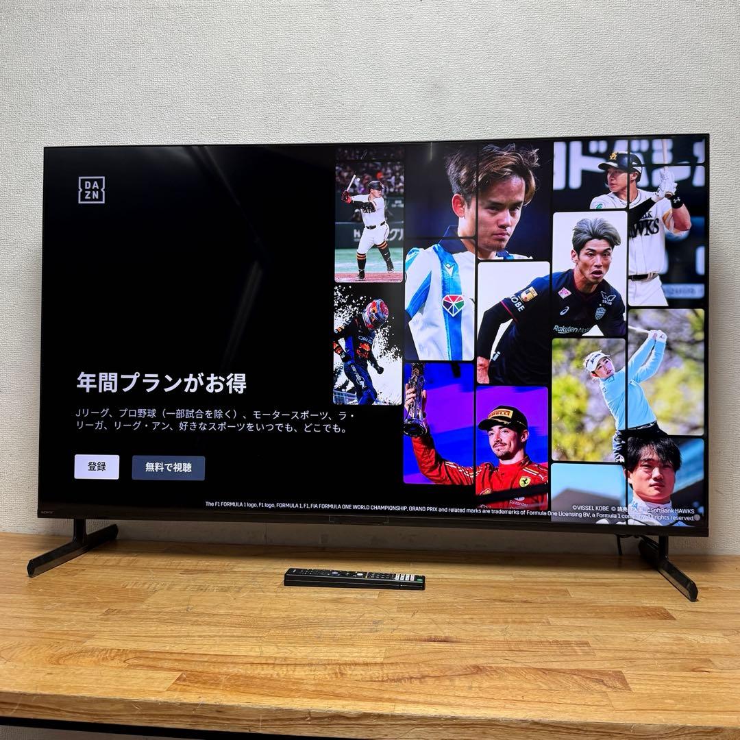 SONY 65V型 4K 液晶テレビ BRAVIA KJ-65X80K アプリ○