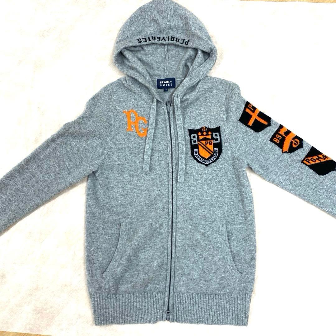 【お値下】PEARLY GATES パーリーゲイツ　カシミヤニットジップパーカー