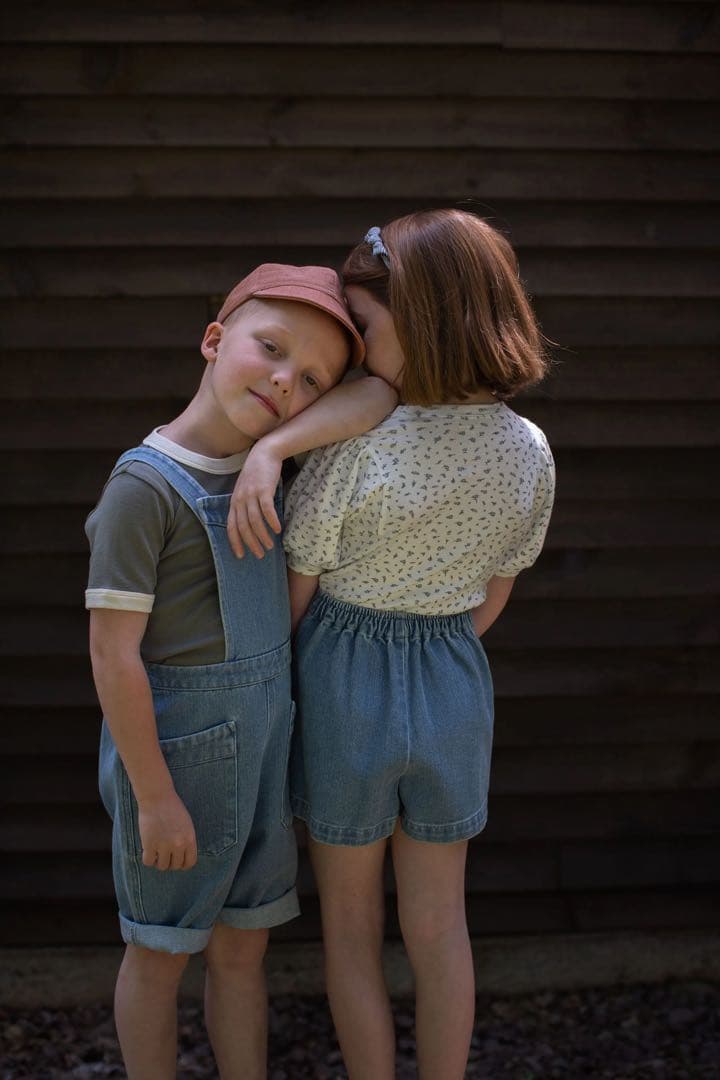 ロンパース・カバーオール soorploom Charlie shortall denim 2y