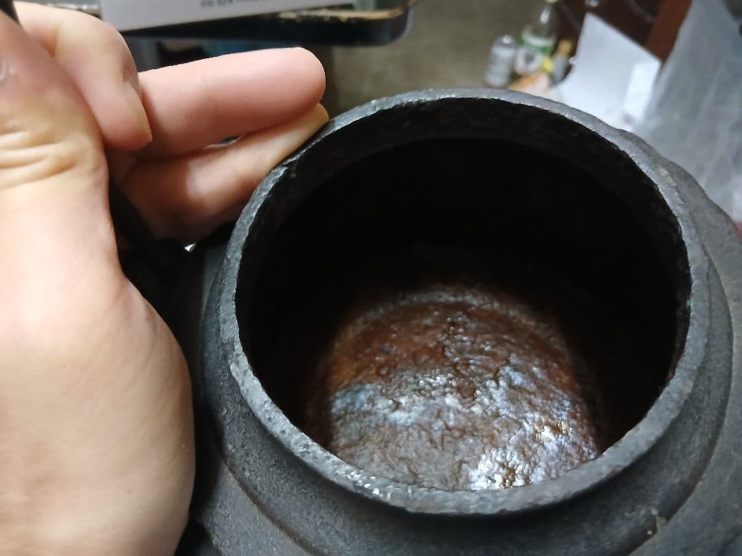 鉄瓶　龍文堂　江戸？　直径22センチ　時代物