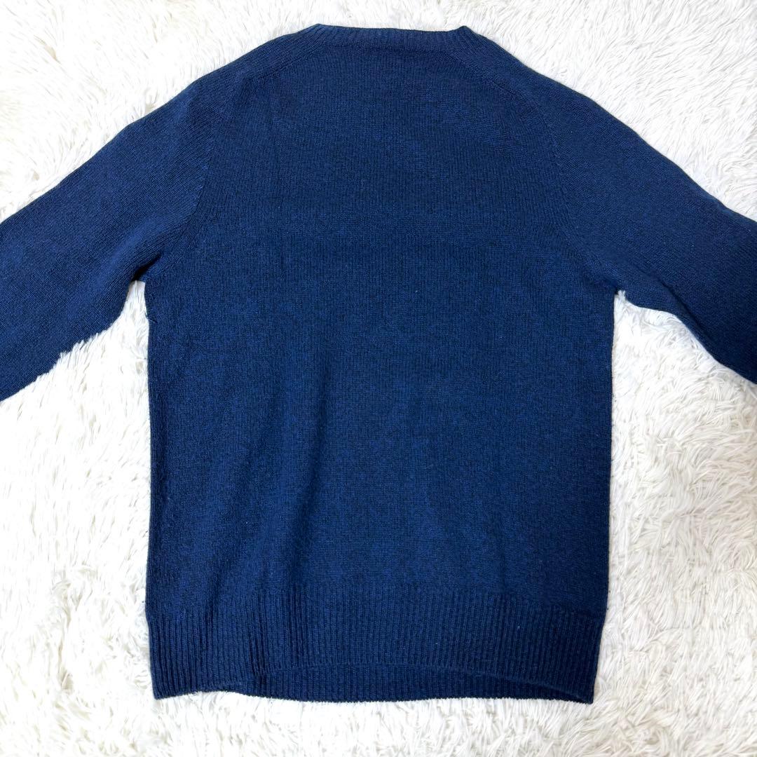 マーガレットハウエル カシミヤ クルーネック ニット ネイビー L