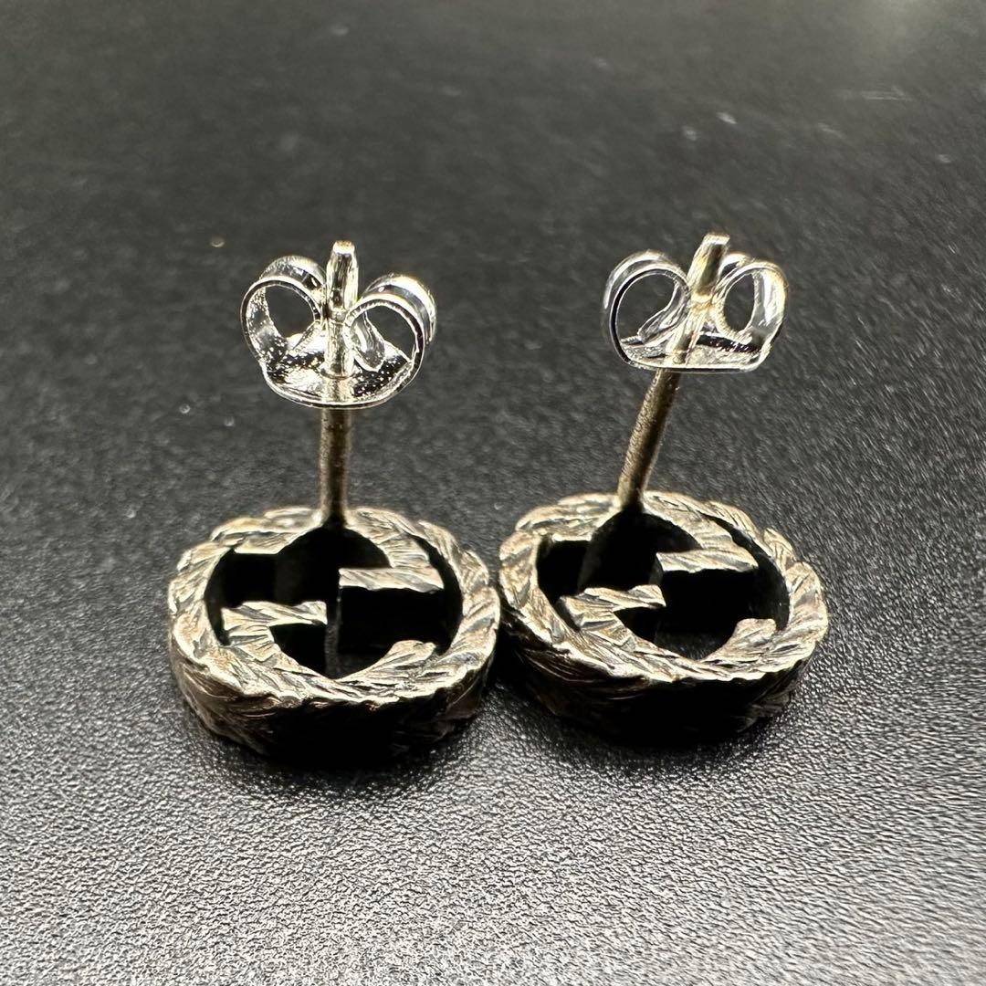 極美品✨　GUCCI　ピアス　アラベスク　インターロッキング　刻印　663