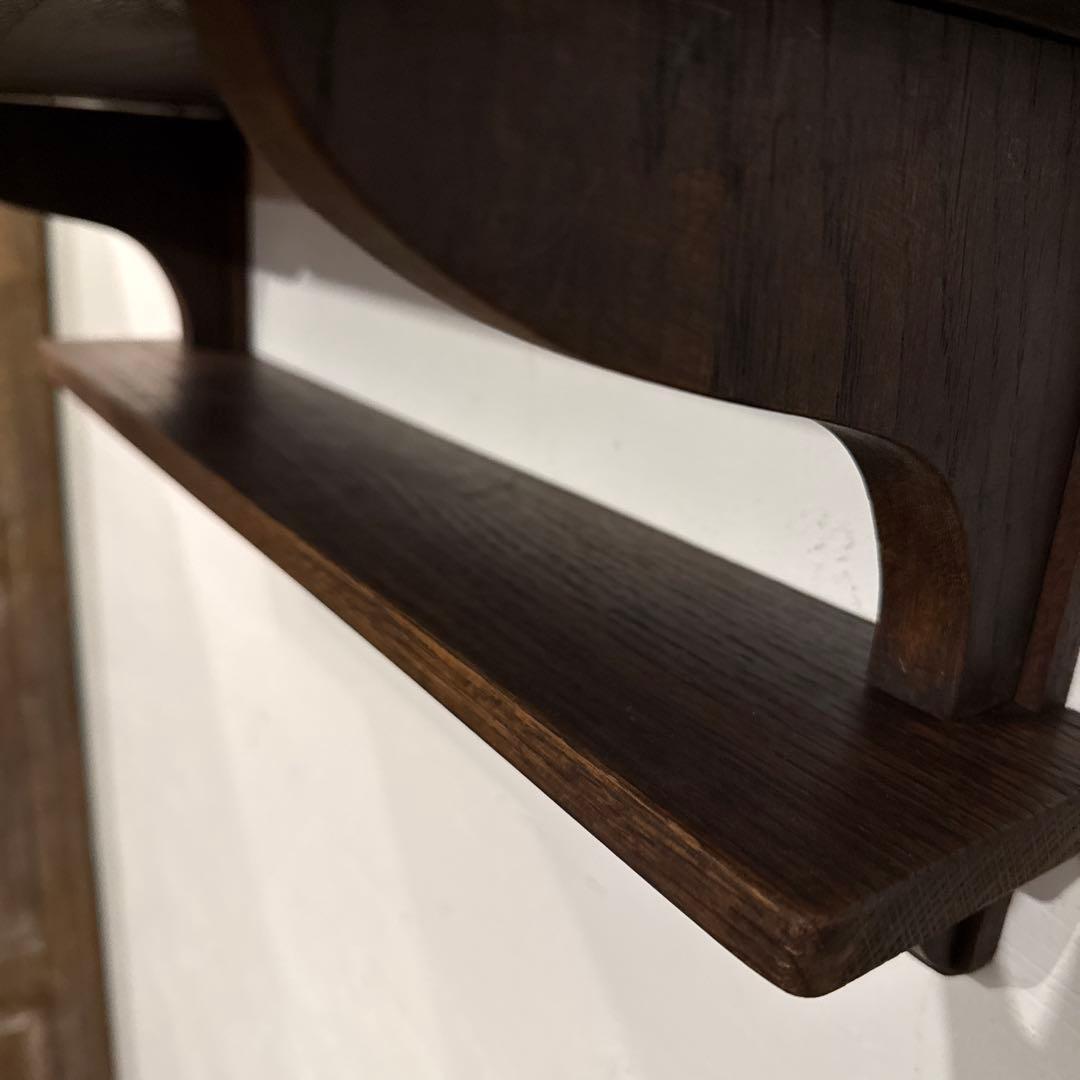 ヴィンテージ　木製ウォールシェルフ　2段シェルフ