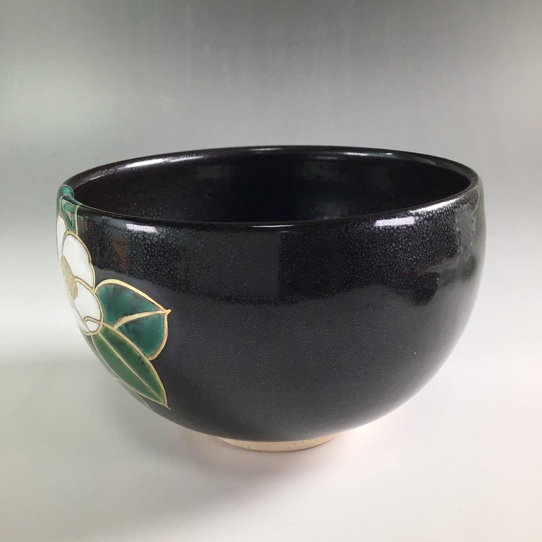 Ｒ４０２　茶碗　『中村源水造』『大徳寺　小野澤寛海箱書』『宗旦椿』　共箱　茶道具