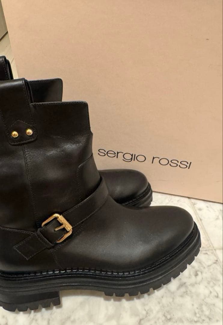新品　Sergio Rossi セルジオ ロッシ サイドゴアブーツ　38.5