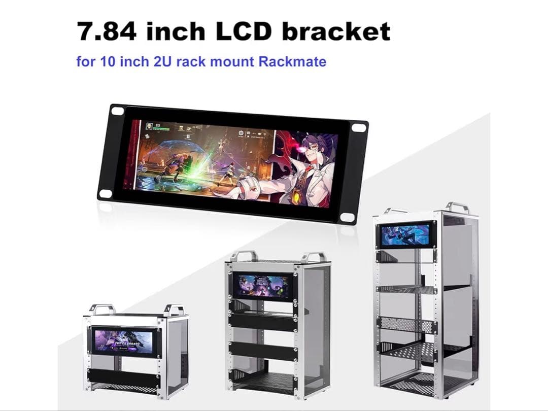 1280 x 400 静電容量式タッチスクリーン ラックマウントモニター