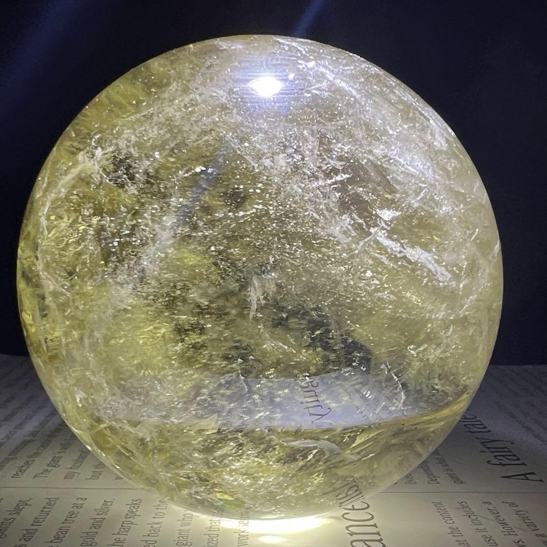 ✳️究極の逸品✨極上品質 美麗黄水晶✨幸運の石✨レインボー シトリン 丸玉 天然石