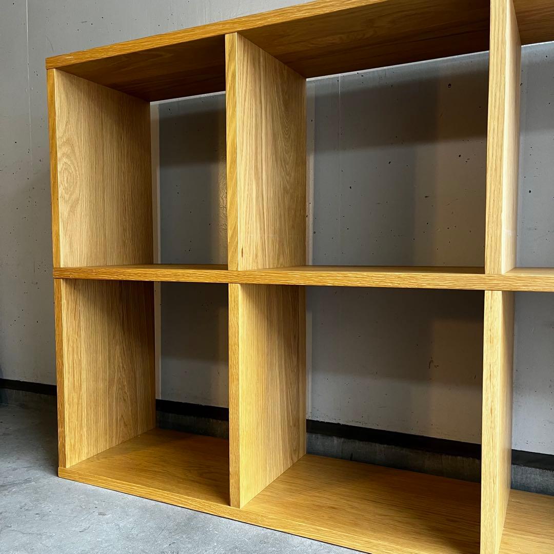 美品★無印 スタッキングシェルフセット・５段×２列・オーク材