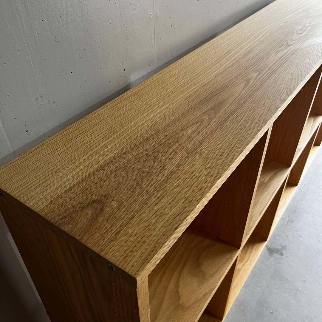 美品★無印 スタッキングシェルフセット・５段×２列・オーク材